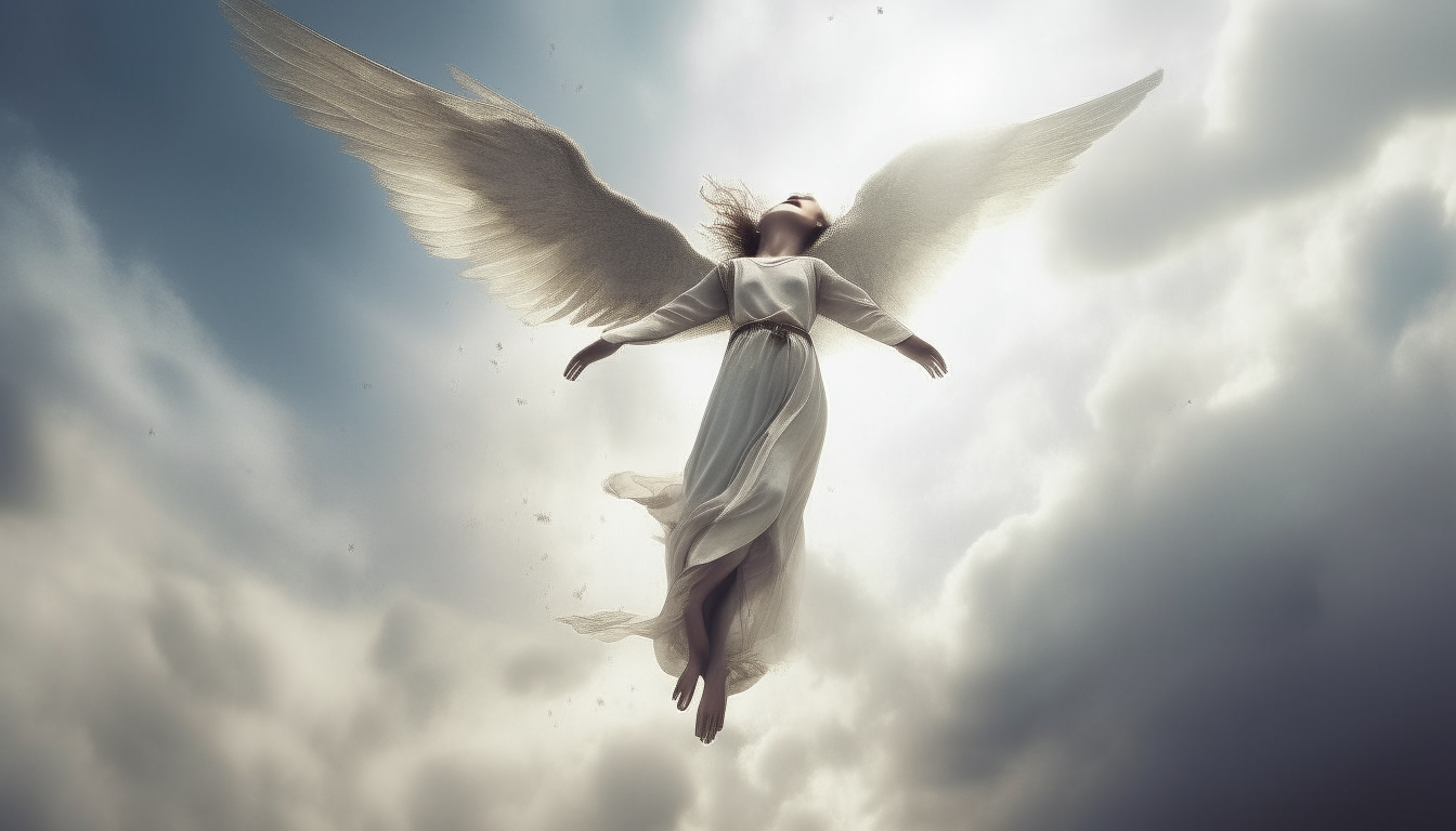 angel falling from the sky