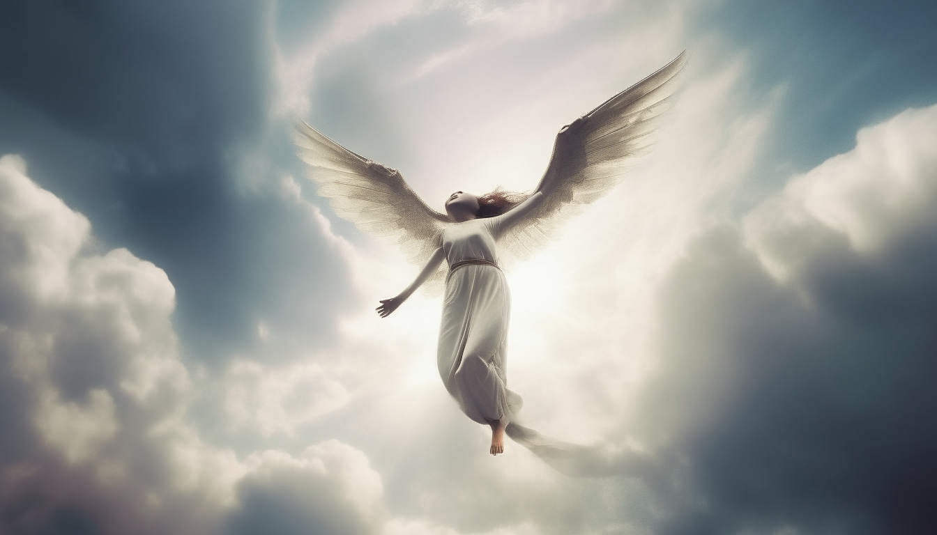 angel falling from the sky