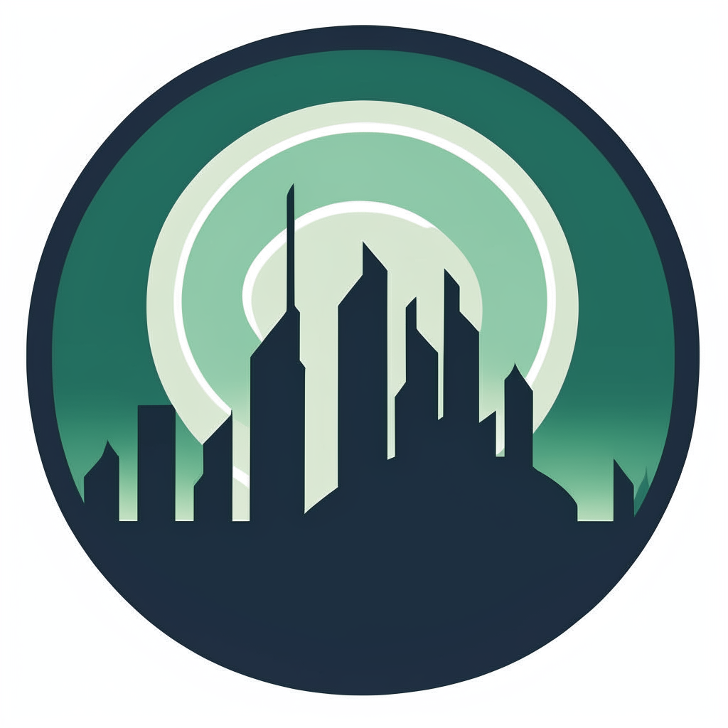 A simple symbol representing the 'City of Malachite: Lune' Moon' category