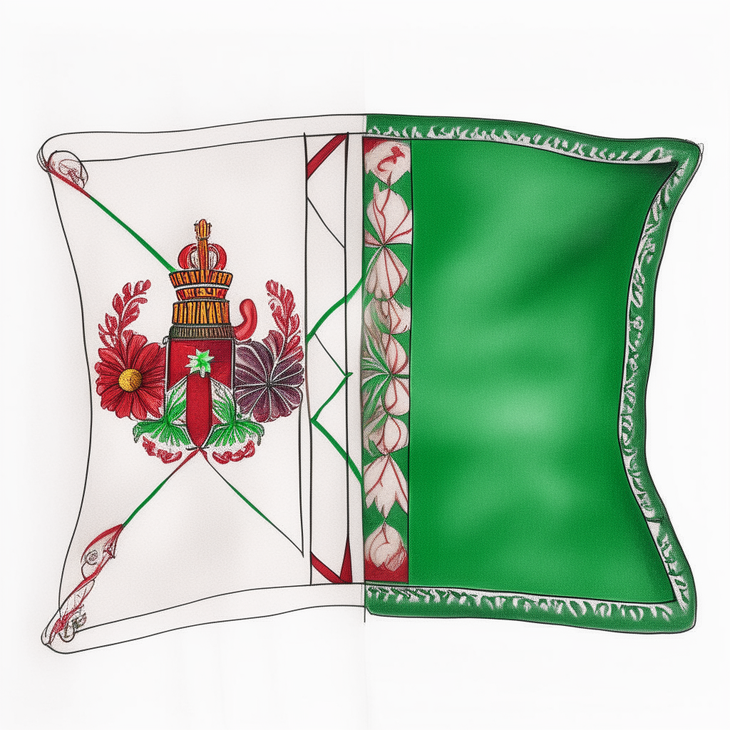 A square image showing the flags of the European Union and Bulgaria drawn side by side on a white background. The flags are drawn by hand with care and precision using a fine-tip black marker. Soft shading is applied to the colors and intricate patterns are clearly defined. The image has a handmade, artistic quality while still maintaining the integrity of the flags' designs.