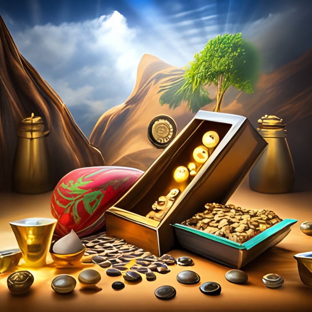 treasure, gold and money