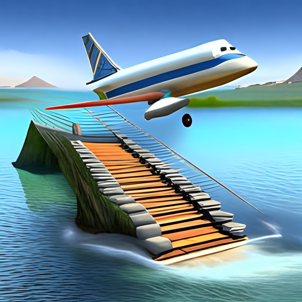 Create aircraft landing on the water 