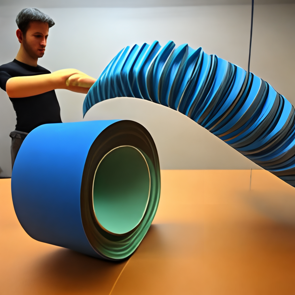 twist the blue tape into a spiral