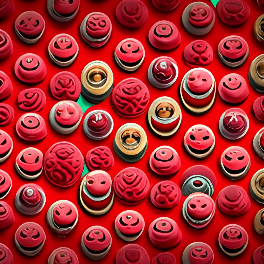 Patter background red smile