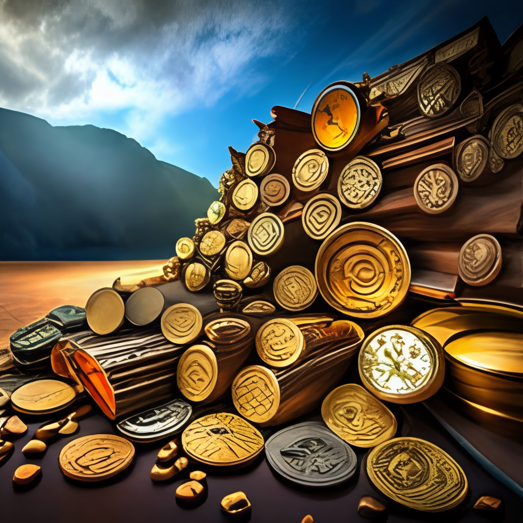 treasure, money and gold in abundance 