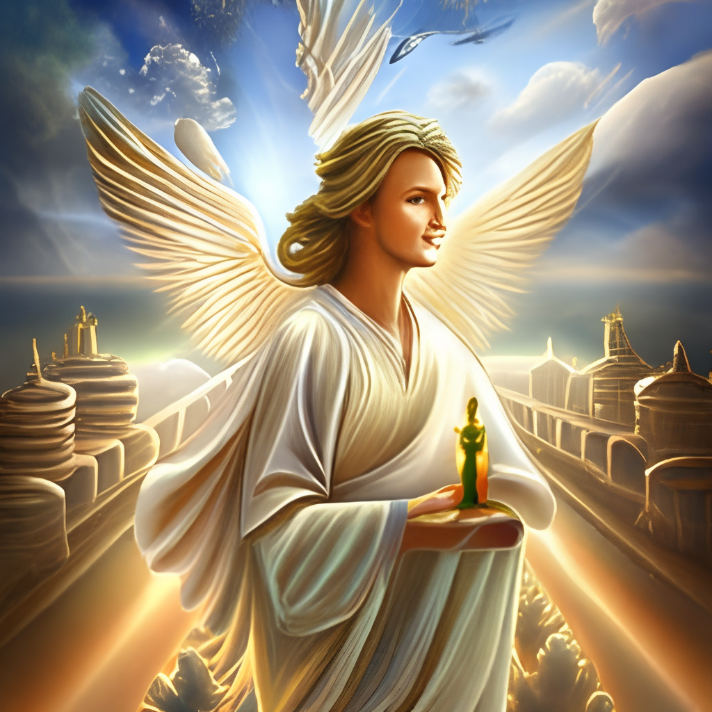 a angel made of gold 