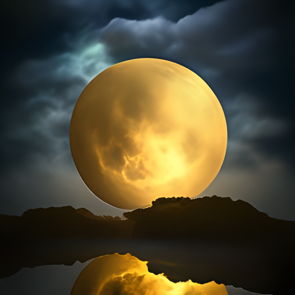 a moon made of gold 