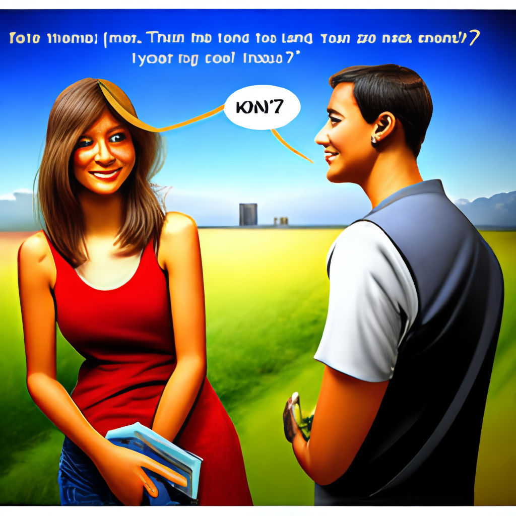 “Friend 1: Hey man, have you seen that girl over there? She's so beautiful. Friend 2: Yeah, I noticed her too. I think I might have a bit of a crush on her. Friend 1: Uh oh, looks like we're both interested in the same girl. What are we going to do? Friend 2: I don't know, I guess we could both try to get to know her and see where things go? Friend 1: That could work, but I don't want to ruin our friendship over a girl. Maybe we should just let it go and move on? Friend 2: I see what you're saying, but I really like her. Maybe we could make a deal that whoever she shows more interest in will pursue her? Friend 1: Hmmm, I don't know if that's fair. What if we both end up liking her equally? Friend 2: Yeah, I see your point. Maybe we should just talk to her and see if she's interested in either of us. Friend 1: That could work. I guess it's better to be open and honest about our feelings rather than competing with each other. Friend 2: Agreed. Let's go talk to her and see what happens. And remember, no matter what happens, our friendship is more important than any girl. Friend 1: Absolutely. Let's do this.”