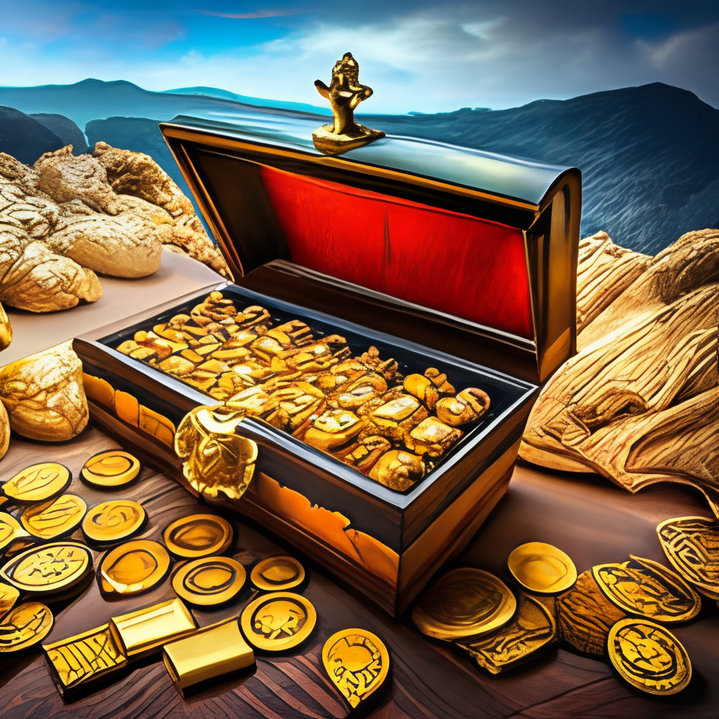 a treasure chest full of gold