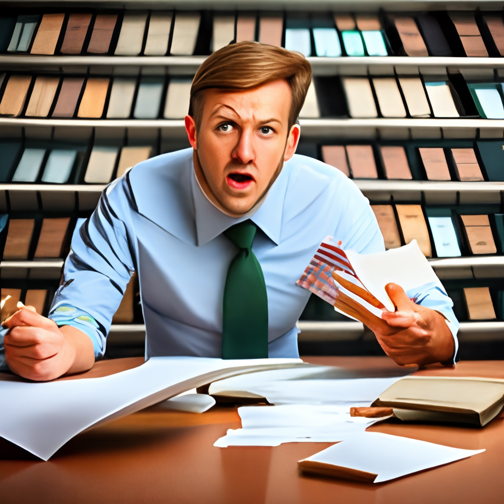 man angry at the accountant