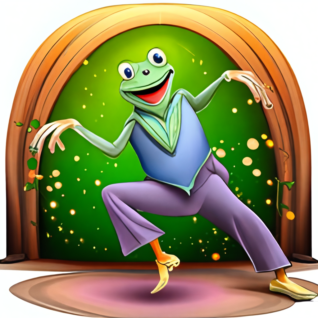 a dancing frog