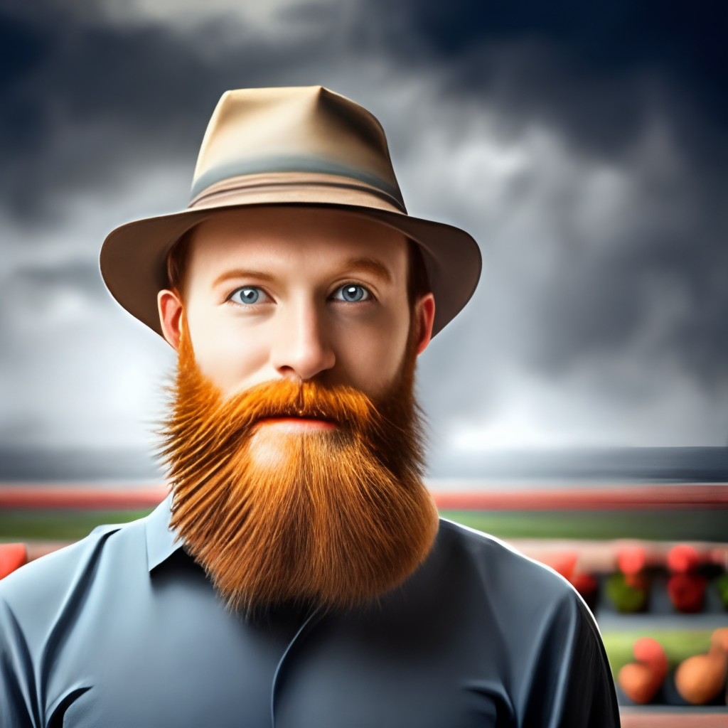 southern man with red beard and  hat