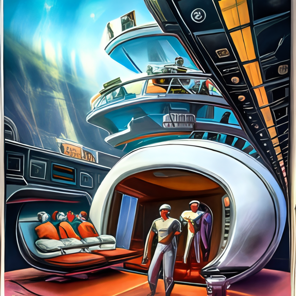 **loading cargo into a space ship, 70s, exciting, retro-futuristic, space opera, film poster, Drew Struzan style, --v 4 --ar 2:1** - <@145581854987124736> (fast)