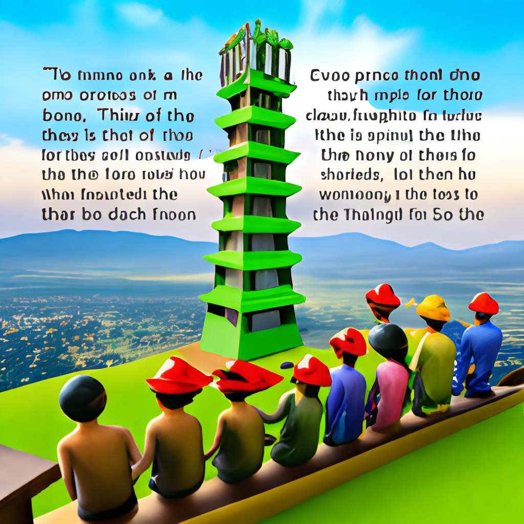 Once upon a time, a group of frogs decided to participate in a race. The goal was to reach the top of a tall tower. As the race began, the frogs' family and friends cheered them on.

However, the frogs soon realized that the tower was very tall and the task ahead of them was not easy. As the race progressed, one by one, the frogs began to give up. Except for one little frog who continued to climb higher and higher.

The other frogs, who had given up, started to jeer at the little frog and said, "Why bother? You'll never make it to the top. It's too high!"

But the little frog continued to climb and didn't pay any attention to the negative comments. Finally, after much effort, the little frog reached the top of the tower and was declared the winner of the race.

The other frogs were astonished and asked the little frog how he had managed to reach the top. It was then revealed that the little frog was deaf and had not heard the negative comments from the other frogs. He had simply persevered towards his goal and achieved success.

Moral of the story: Do not let negative comments or criticisms deter you from achieving your goals. Focus on your own journey, persevere through the obstacles, and you will ultimately reach your destination.