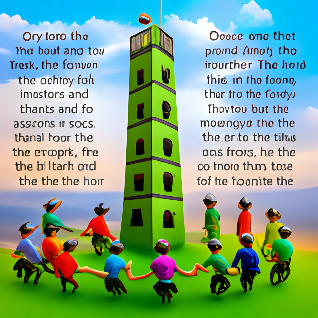 Once upon a time, a group of frogs decided to participate in a race. The goal was to reach the top of a tall tower. As the race began, the frogs' family and friends cheered them on.

However, the frogs soon realized that the tower was very tall and the task ahead of them was not easy. As the race progressed, one by one, the frogs began to give up. Except for one little frog who continued to climb higher and higher.

The other frogs, who had given up, started to jeer at the little frog and said, "Why bother? You'll never make it to the top. It's too high!"

But the little frog continued to climb and didn't pay any attention to the negative comments. Finally, after much effort, the little frog reached the top of the tower and was declared the winner of the race.

The other frogs were astonished and asked the little frog how he had managed to reach the top. It was then revealed that the little frog was deaf and had not heard the negative comments from the other frogs. He had simply persevered towards his goal and achieved success.

Moral of the story: Do not let negative comments or criticisms deter you from achieving your goals. Focus on your own journey, persevere through the obstacles, and you will ultimately reach your destination.