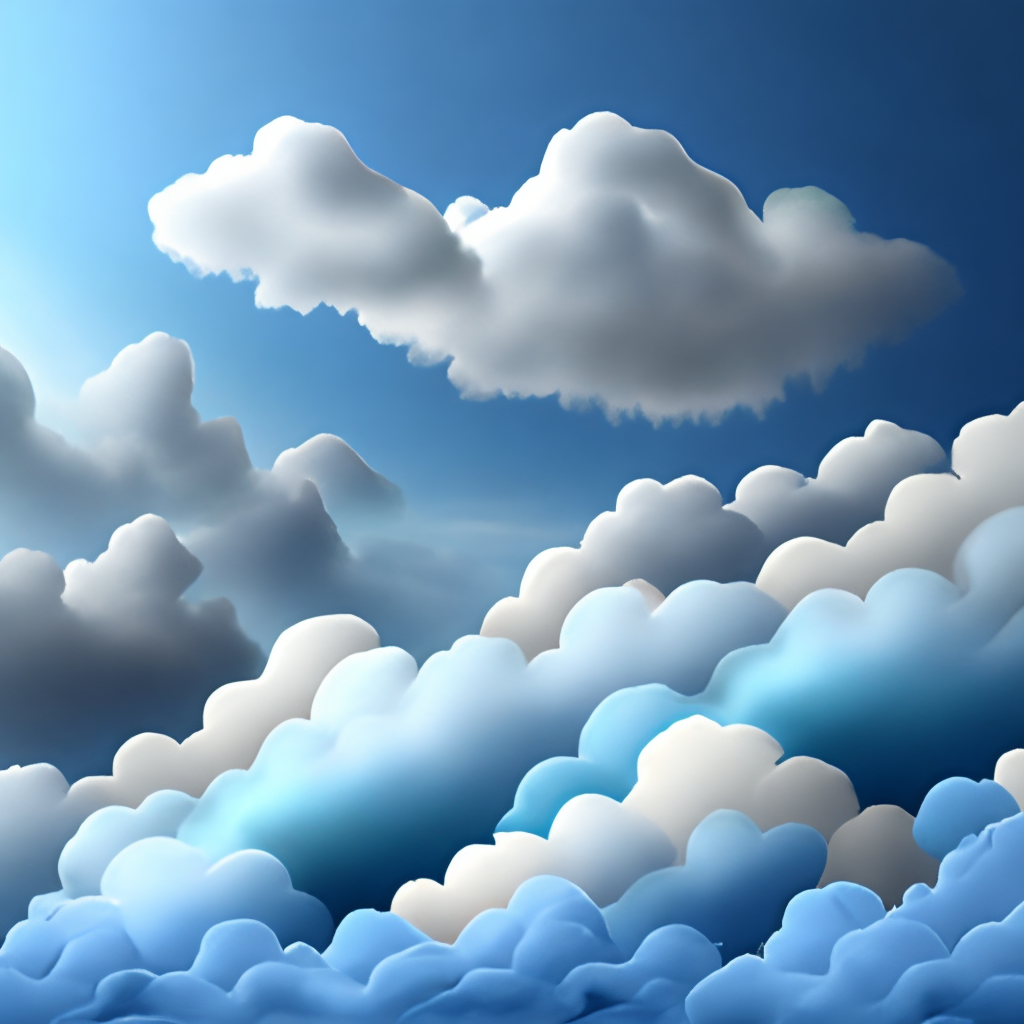 Chinese illustration on blue background,auspicious clouds,16k ,3d,pastel,