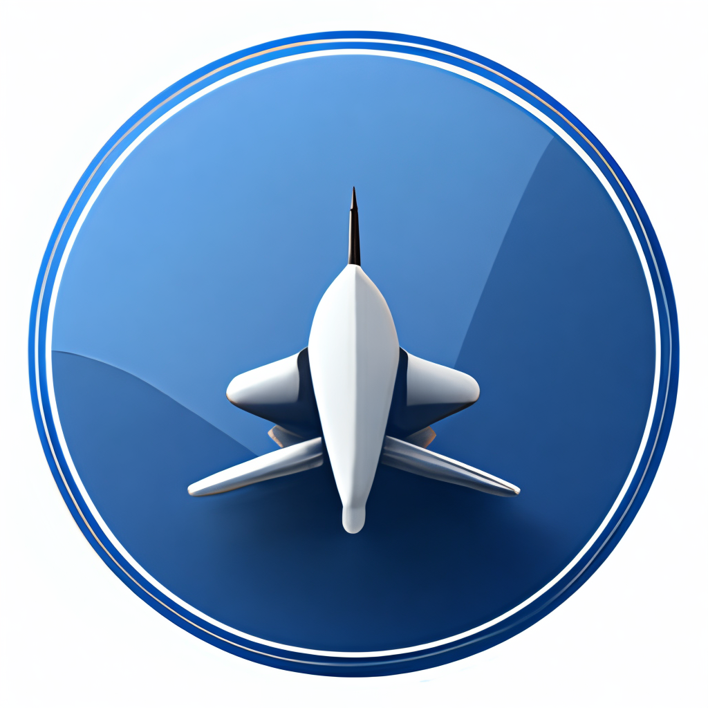 a minimalist and modern icon for a creative copilot app, with a simple yet elegant design in shades of blue and gray