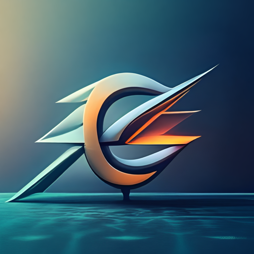 a dynamic and intricate logo with a mix of futuristic and organic shapes