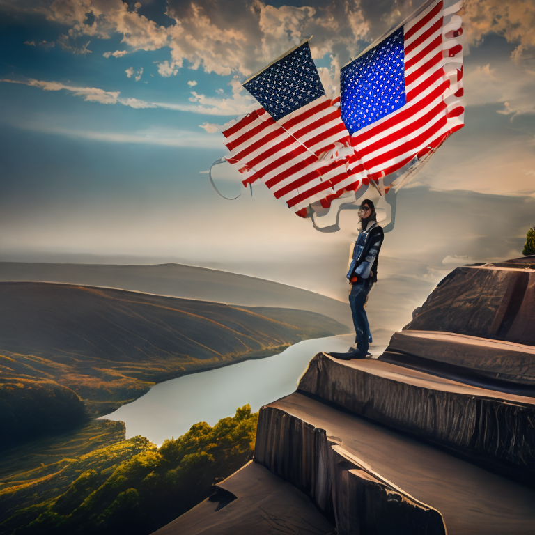 a patriotic American flag inspired backdrop