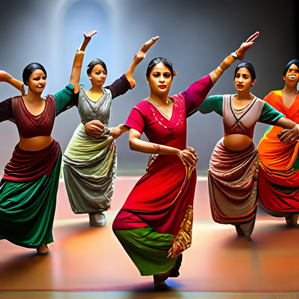 Classical bollywood expression dance