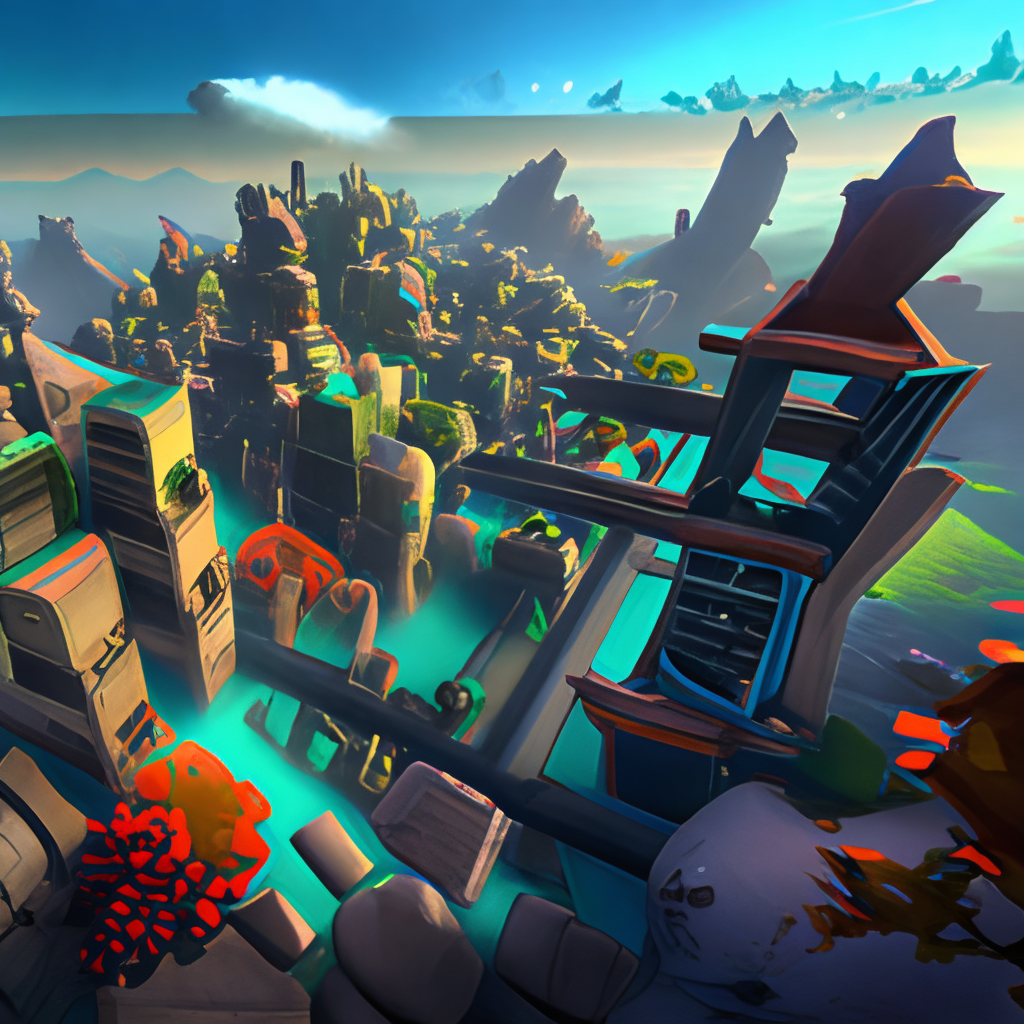 sprawling cramped dystopian cityscape in risk of rain 2, floating fragments of rubble, highly detailed 4 k 6 0 fps in - game risk of rain 2 screenshot leak