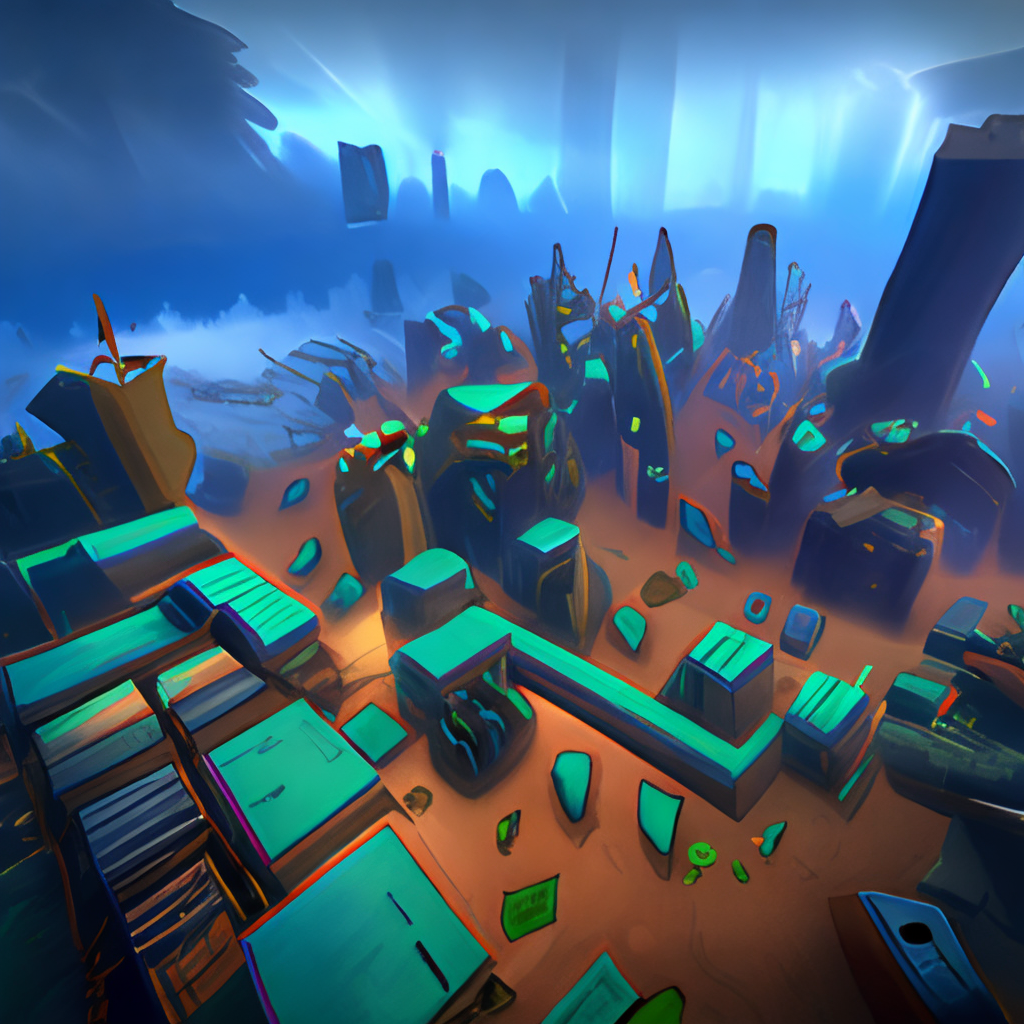 sprawling cramped dystopian cityscape in risk of rain 2, floating fragments of rubble, highly detailed 4 k 6 0 fps in - game risk of rain 2 screenshot leak
