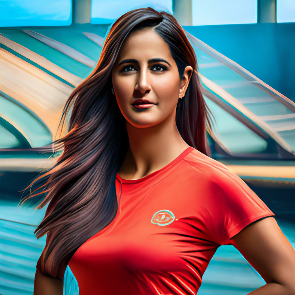 Katrina Kaif in red tshirt