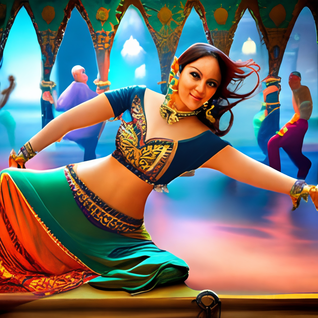 A dancing Bollywood actress 