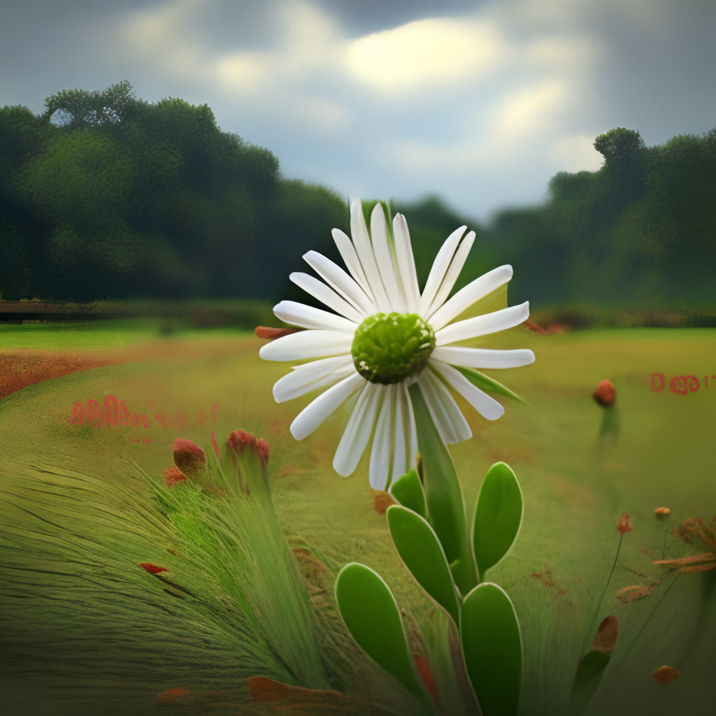 white flower in the middle of the field