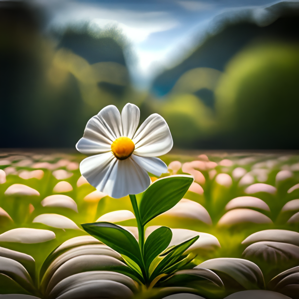 white flower in the middle of the field