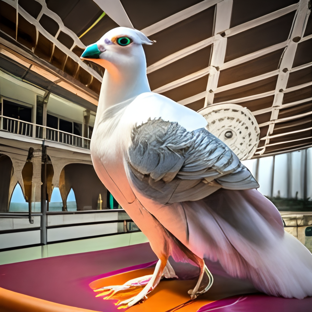 a fancy pigeon in dubai