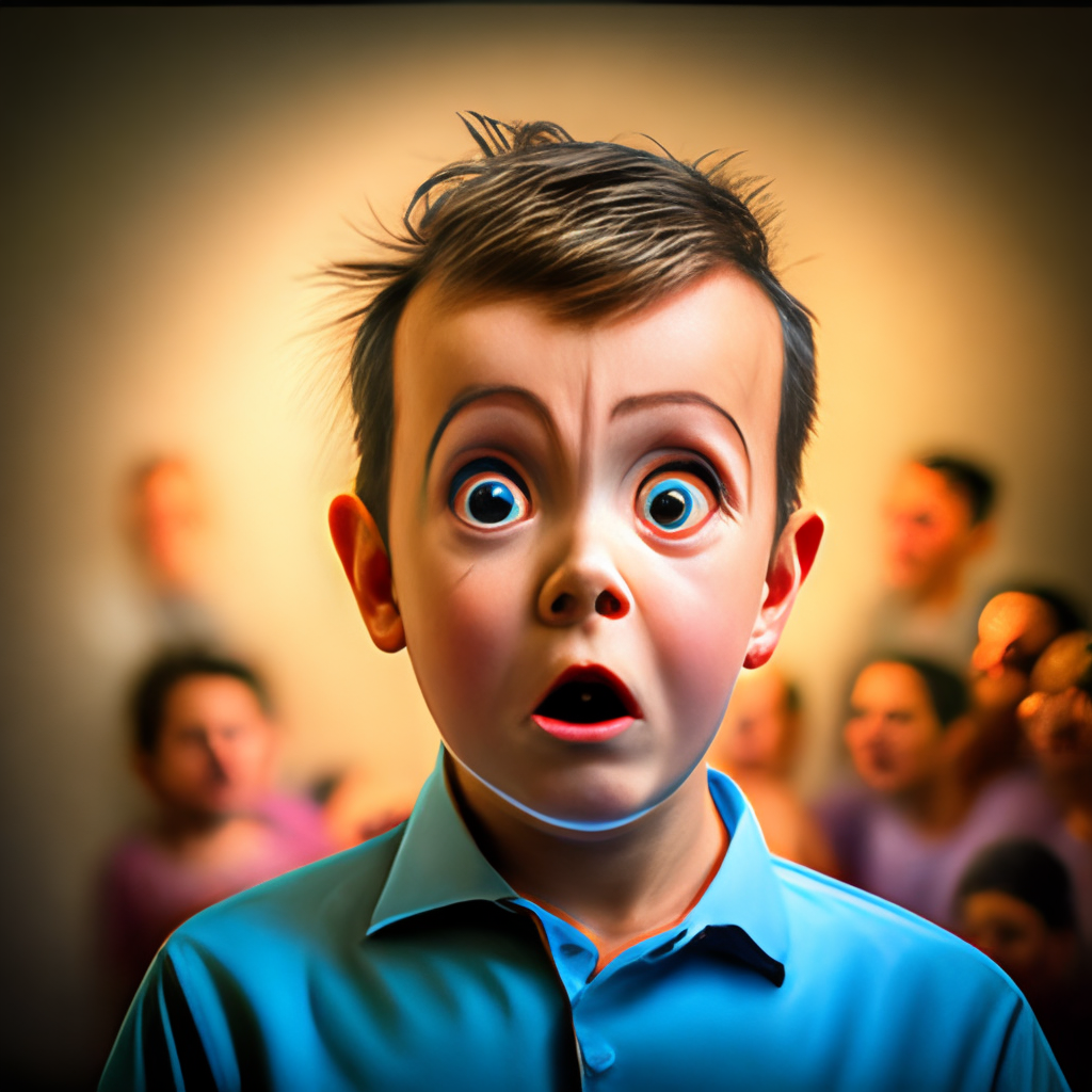 no WOLVERINE, a YOUNG boy with a surprised look on his face. forehead, face, nose, cheek, skin, head, lip, chin, eyebrow, hairstyl
