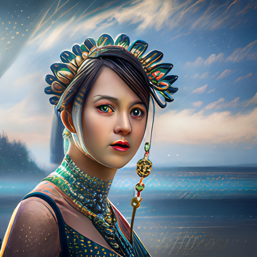 sky sea,girl,sword, masterpiece, highres, 1girl,china dress,hair ornament,necklace, jewelry,Beautiful face,upon_body, tyndall effect,photorealistic, dark studio, rim lighting, two tone lighting,(high detailed skin:1.2), 8k uhd, dslr, soft lighting, high quality, volumetric lighting, candid, Photograph