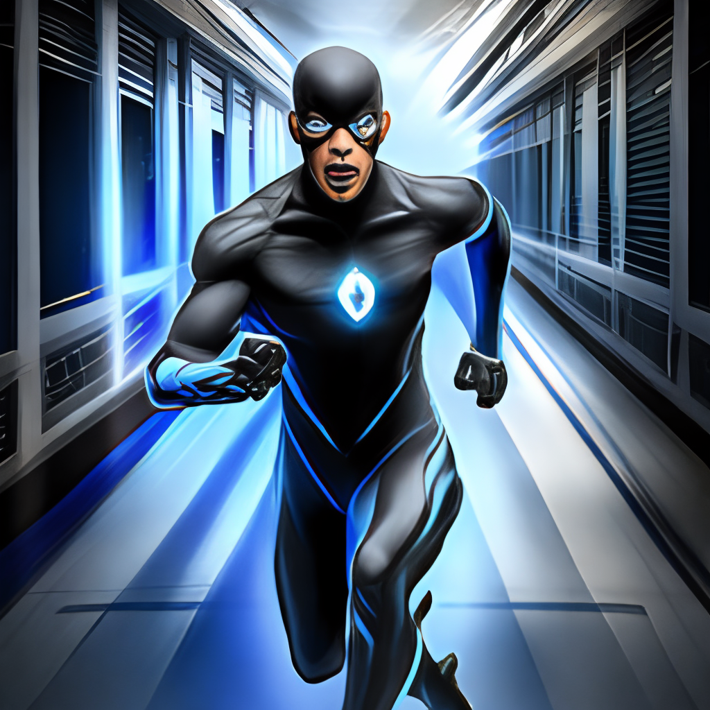 Black Flash, running, 5a avenue, thunder blue, UHD