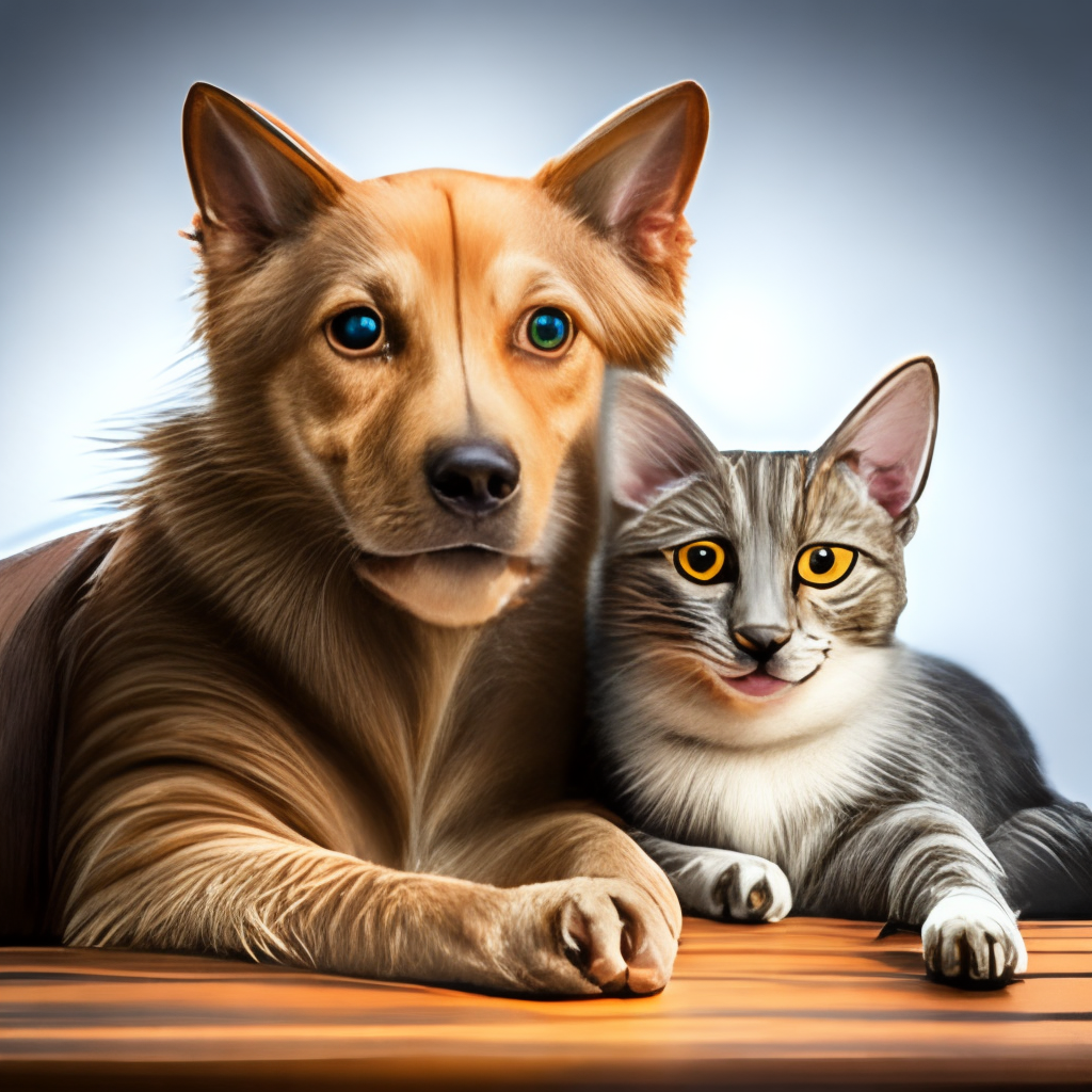 dog and cat 
