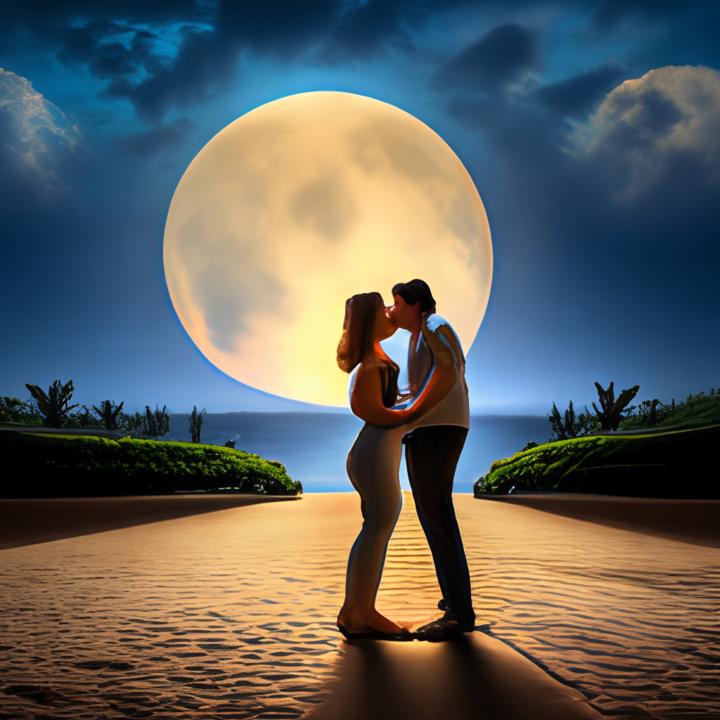 make the couple in the moonlight orange