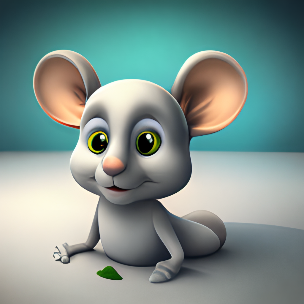 little child mouse, cute, funny, beautiful,  realisticinю Pixar style 3D