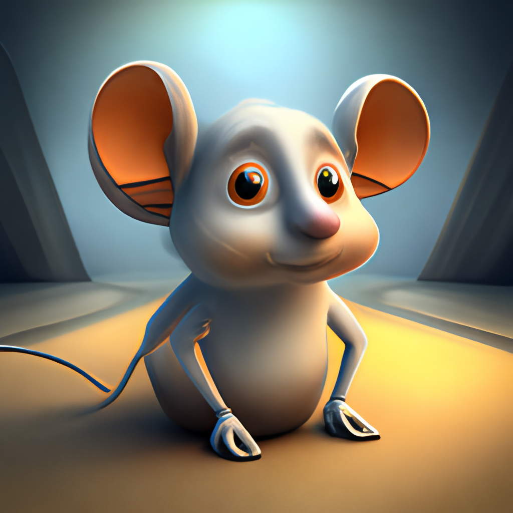 little child mouse, cute, funny, beautiful,  realisticinю Pixar or Disney style 3D