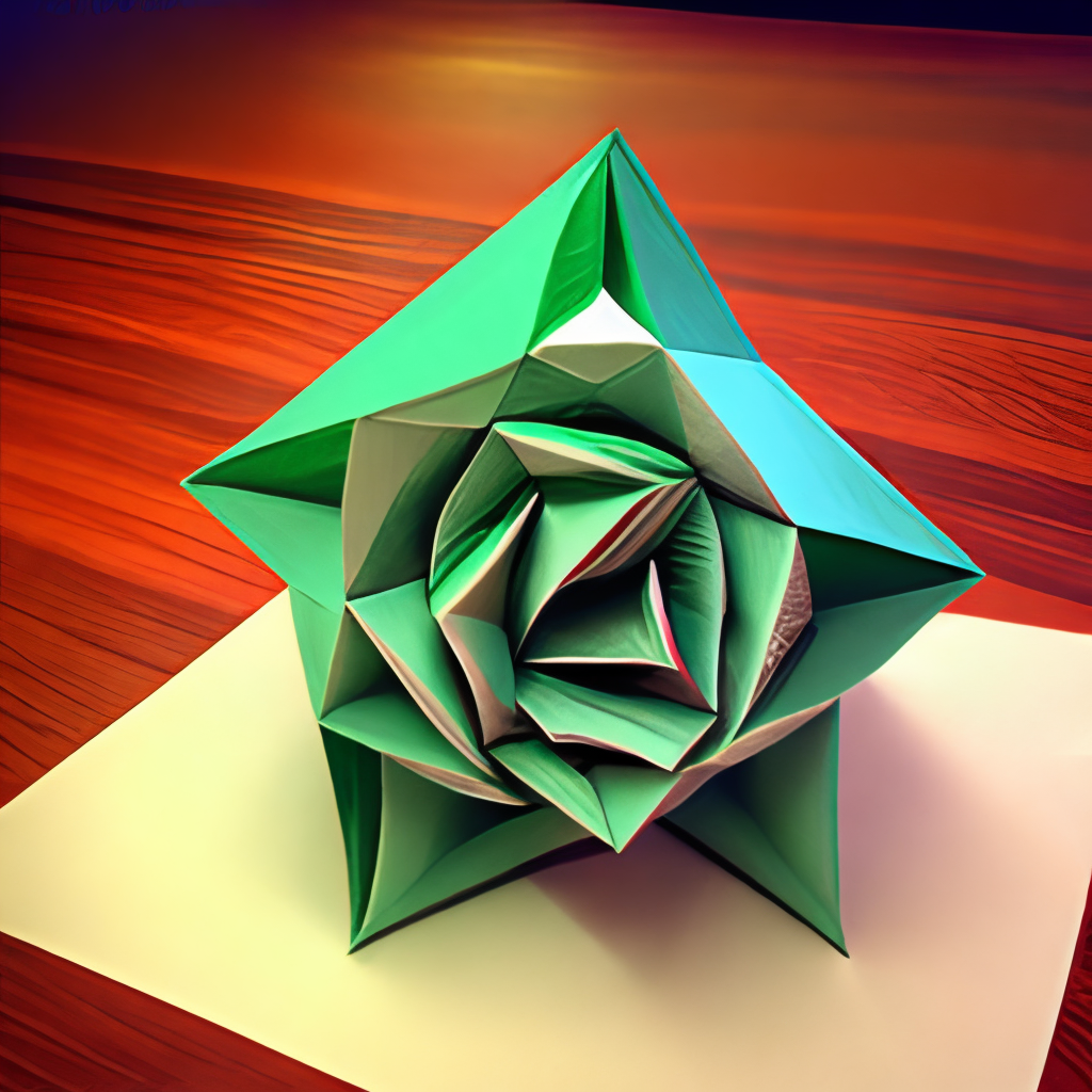 Origami tessellation rose
