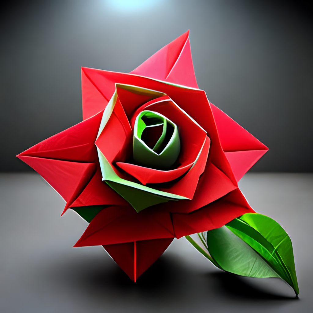 Origami rose with paper
 
