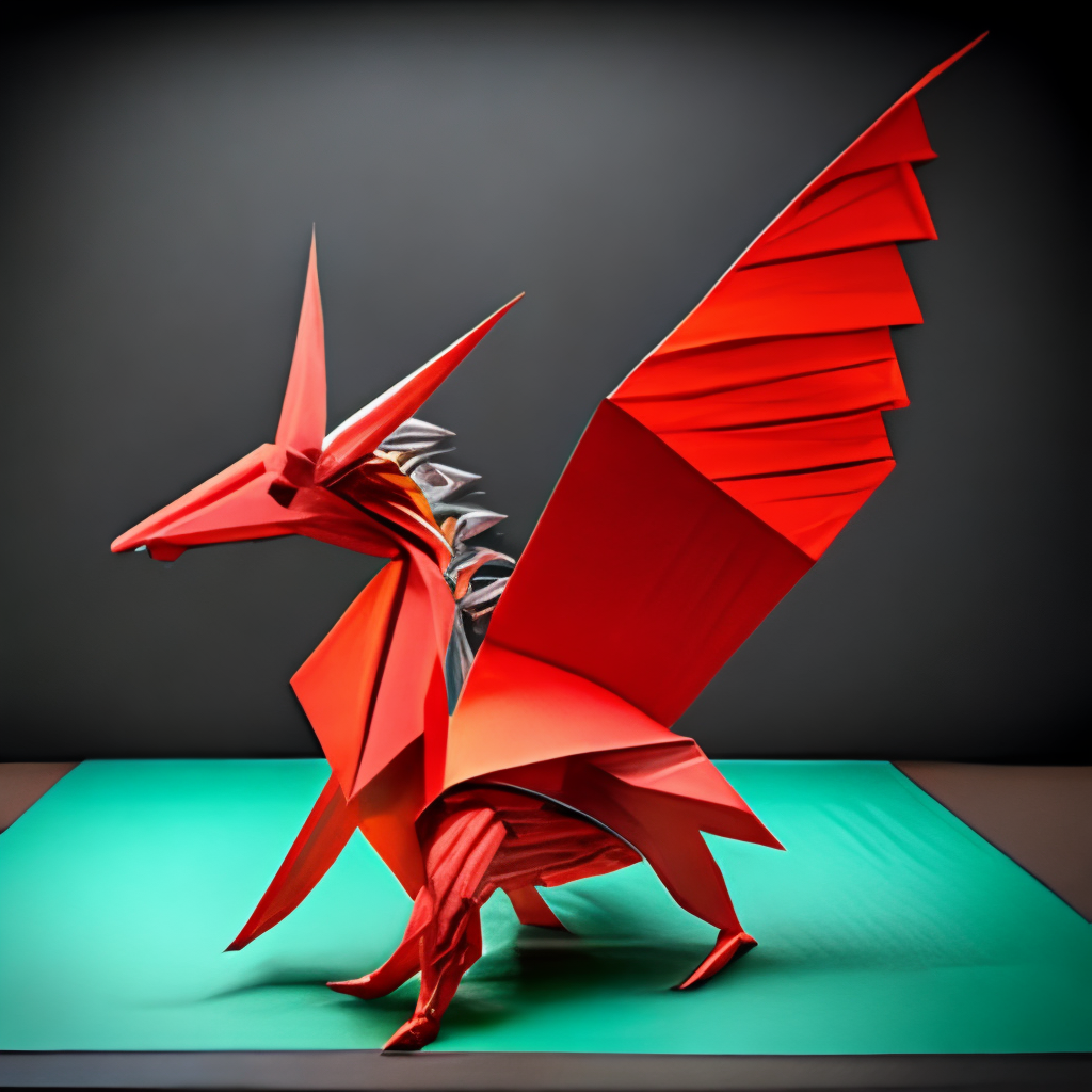 Origami dragon

 with paper
 
