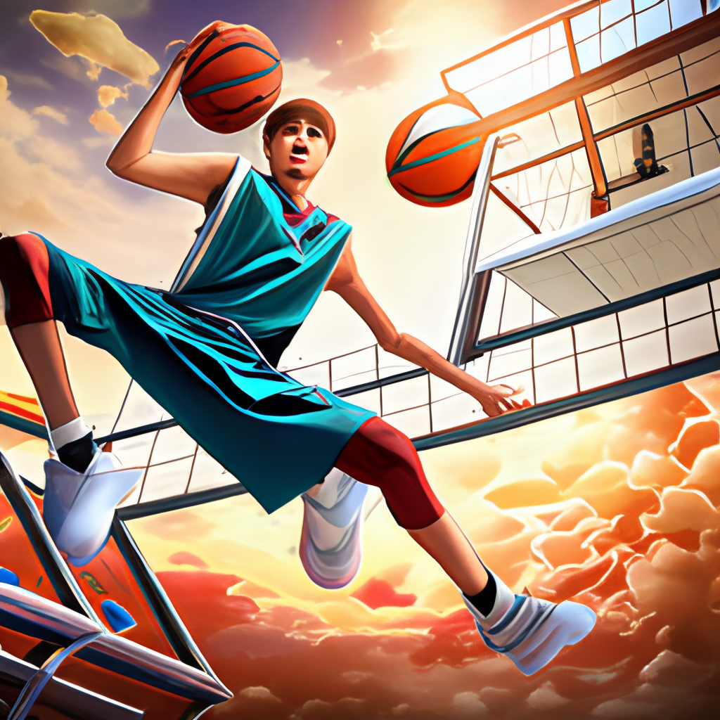 Taiga Kagami dunking in kuroko’s basketball 