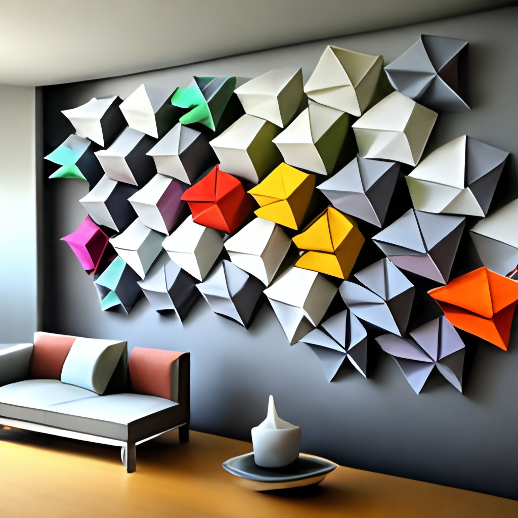 Origami tessellation wall decoration 