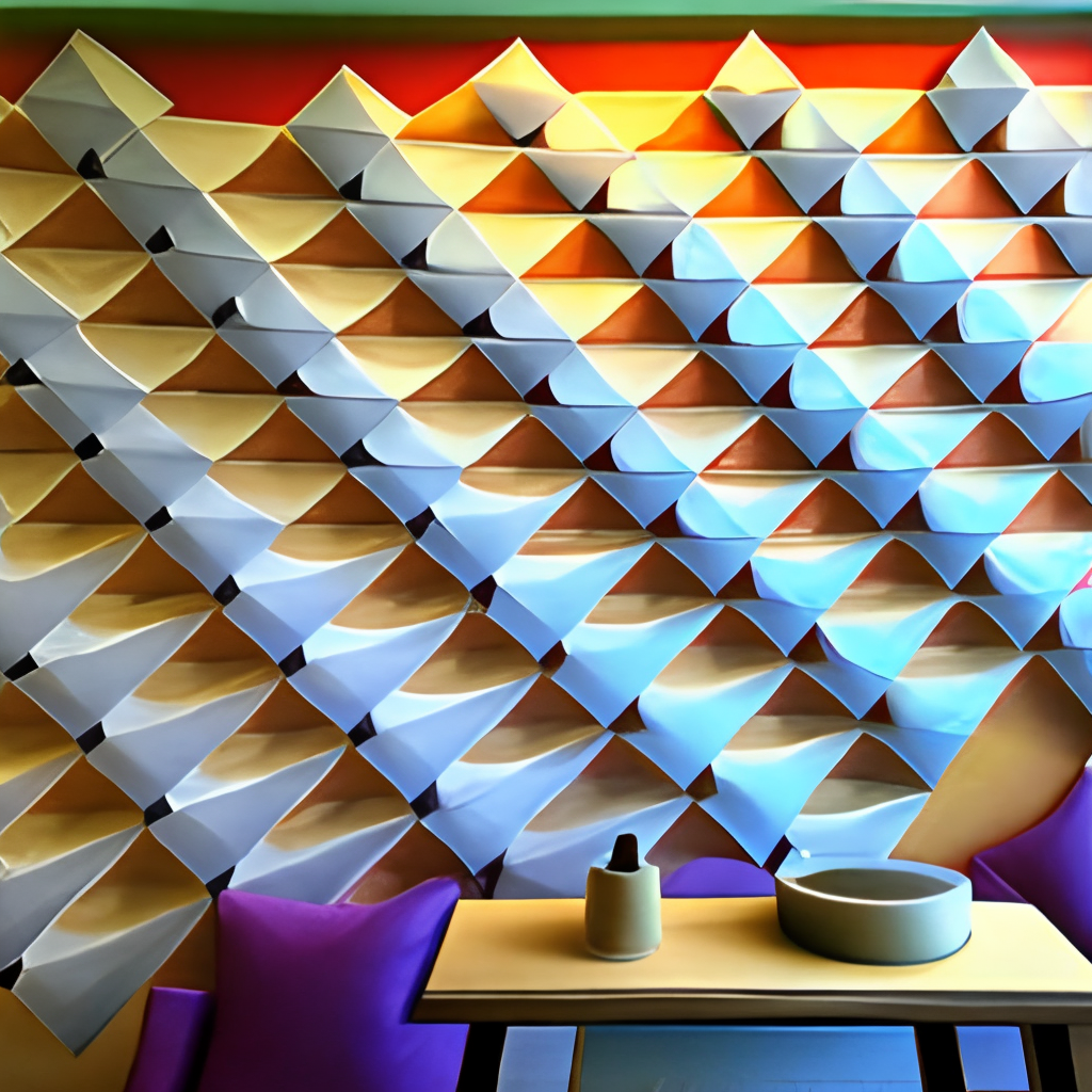 Origami tessellation waterbomb wall art  parametric