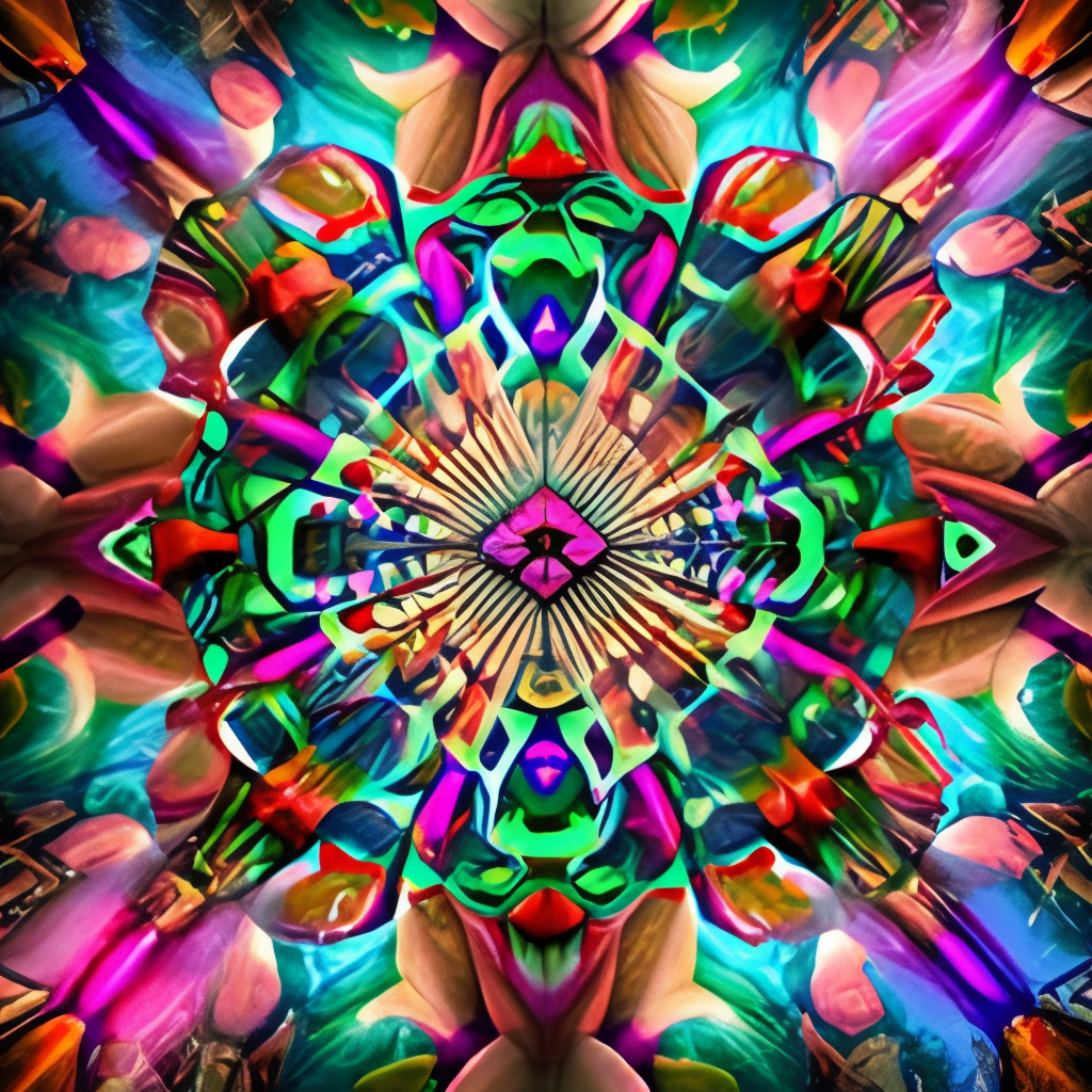 Trippy psychedelic kaleidoscope 