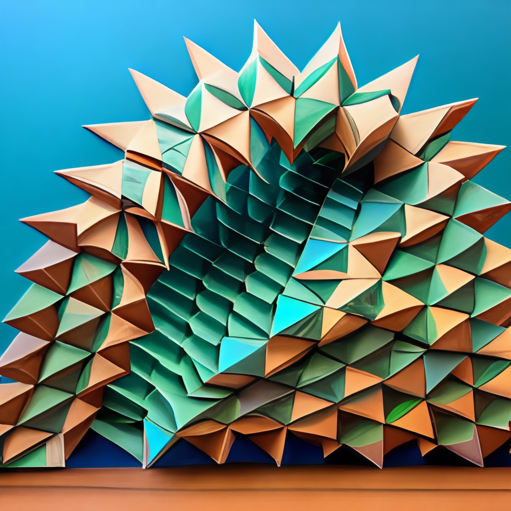 Origami tessellation herringbone  symmetrical 