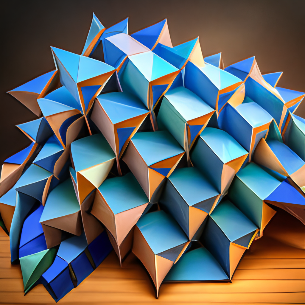 Origami tessellation herringbone  symmetrical borj