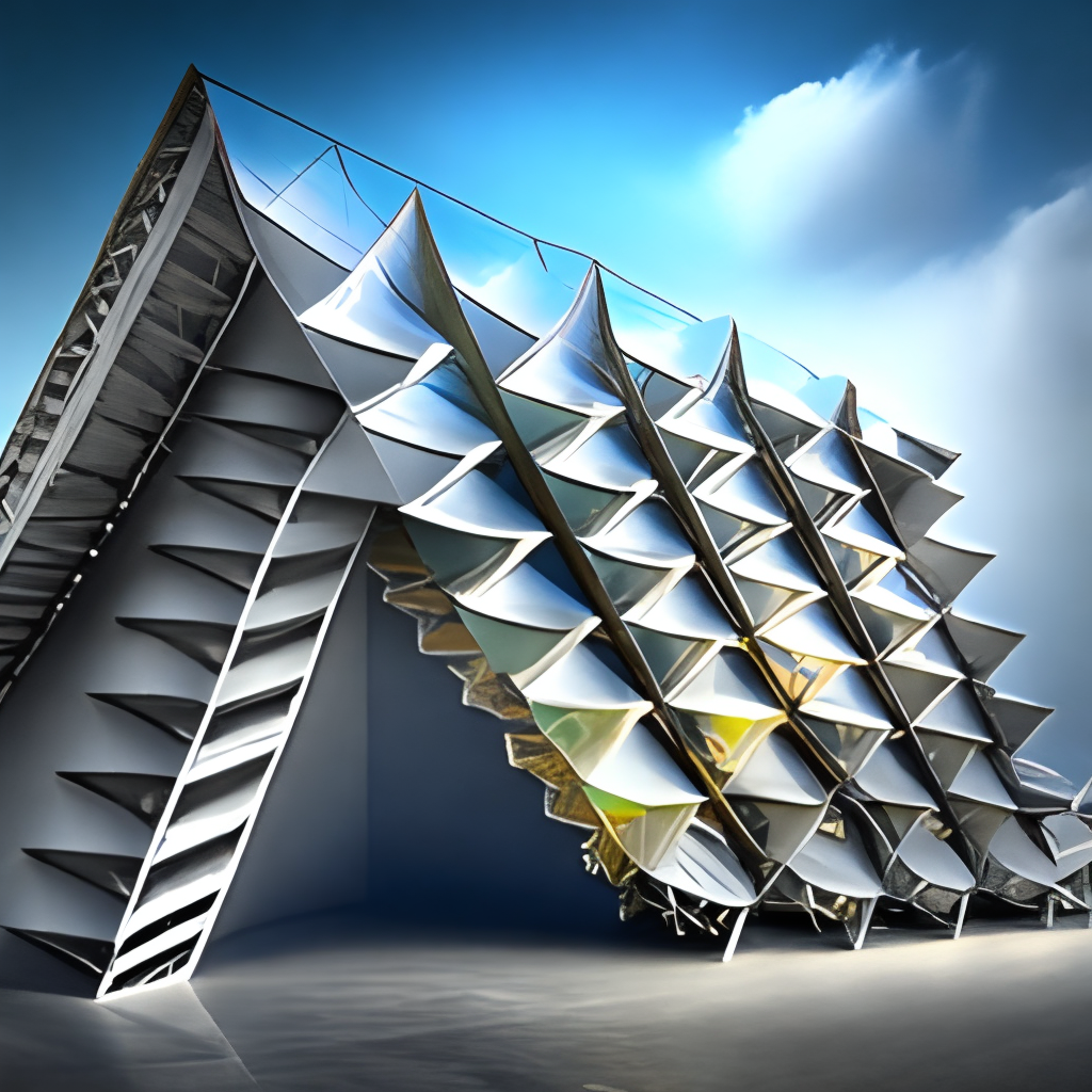 Origami architecture facade design
