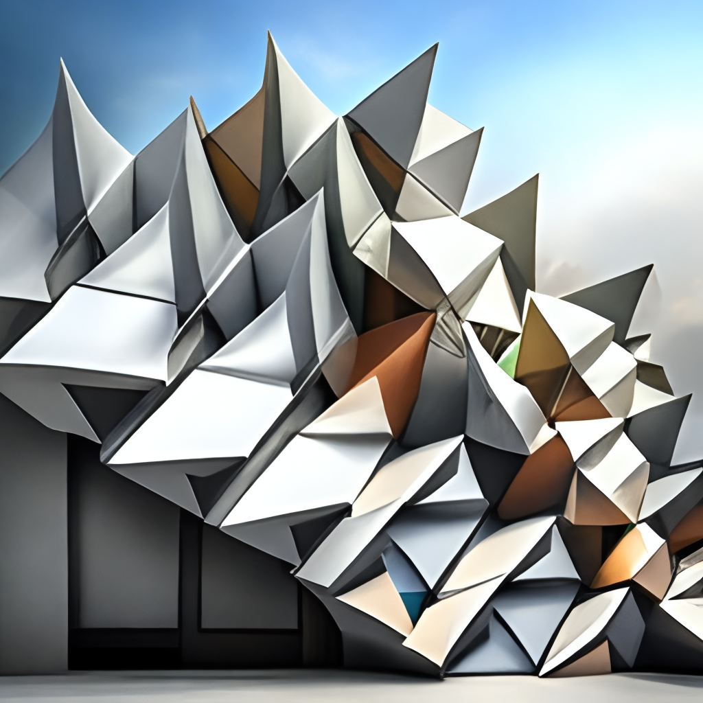 Origami architecture facade design