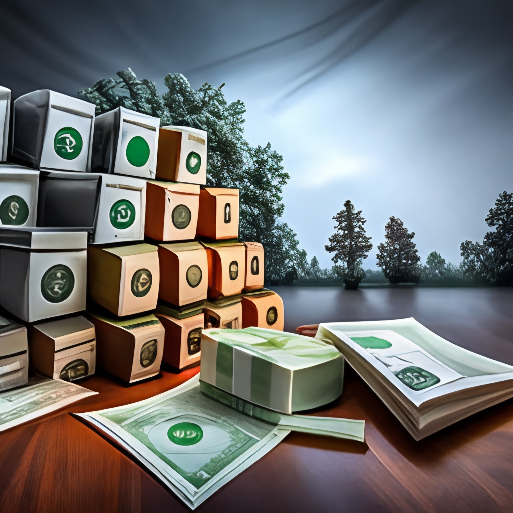 table full of money